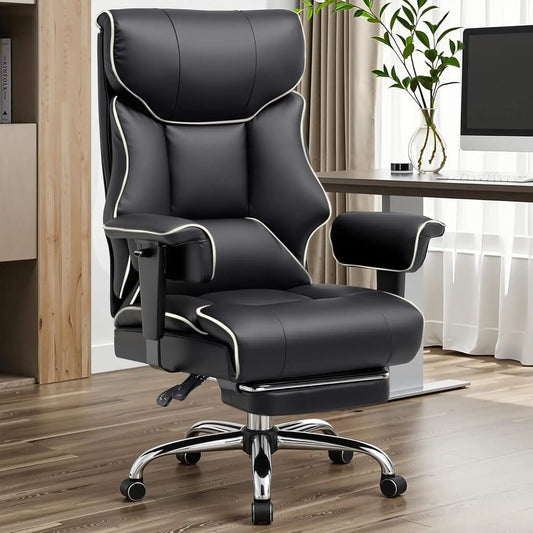 COMHOMA Leather High Back Ergonomic Office Chair Lumbar