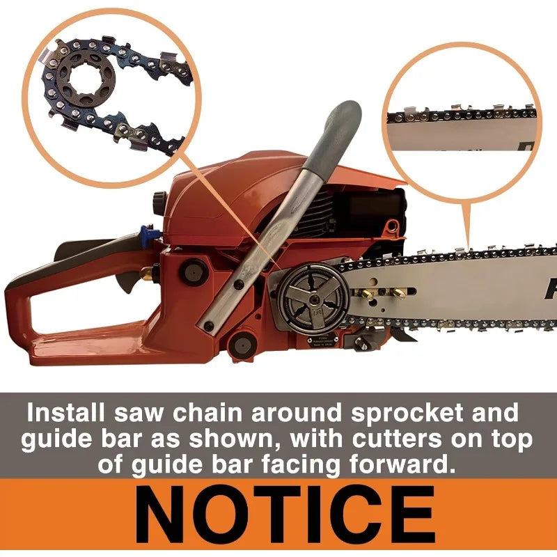 62CC 2-Cycle Gas Powered Chainsaw, 22 Inch 18 Inch Handheld Cordless Petrol Chain Saw for Tree Wood Cutting
