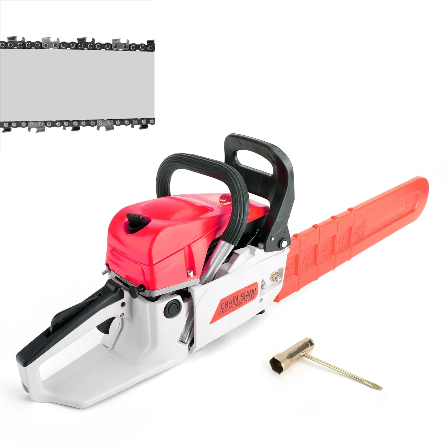 Areyourshop 52cc 62cc Chainsaw 20"/22" Bar Powered Engine 2 Cycle Gasoline Chain Saw