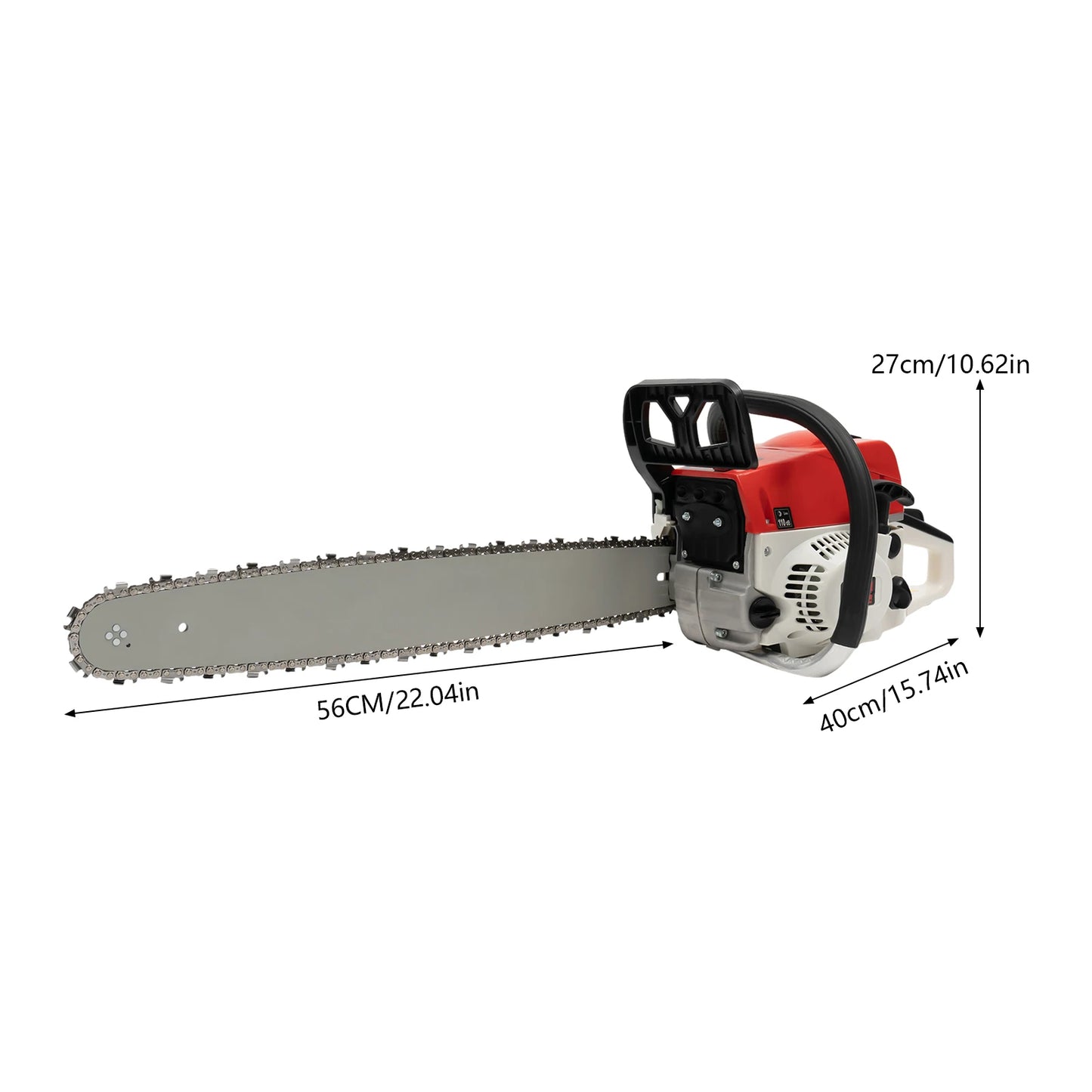 2 Stroke Gas-powered Chainsaw 52CC Gasoline Chain Saw Set Single Cylinder Air-cooled for Cutting Wood