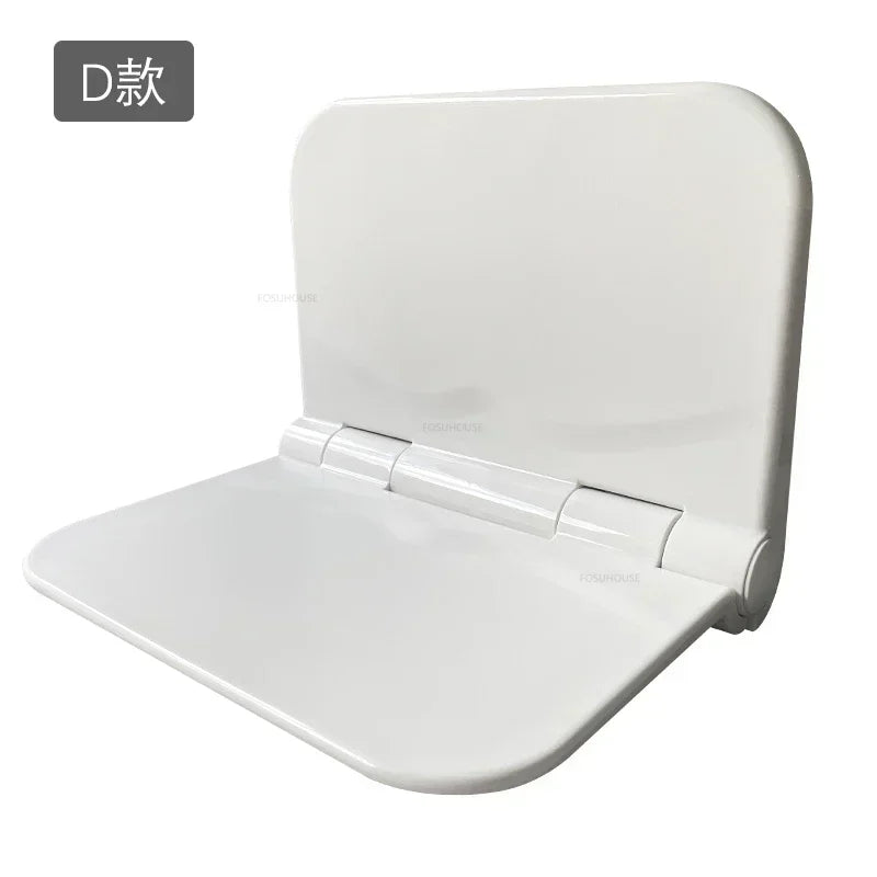 Creative Wall-mounted Bathroom Seats Shower Chair Luxury Toilet Barrier-free Bath Chair Home Folding Plastic Shoe Changing Stool