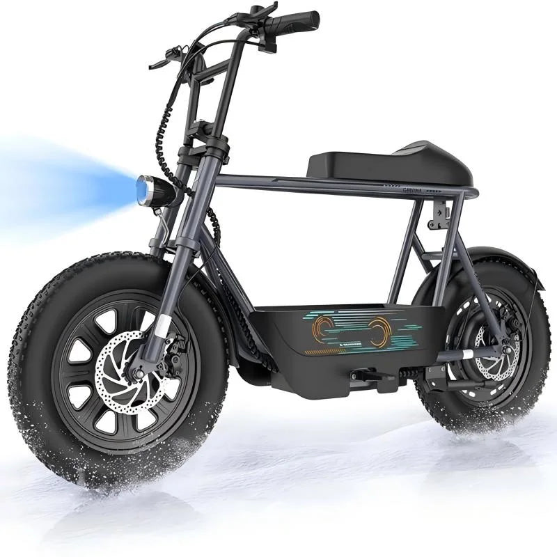 CAROMA 1200W Electric Scooter With Seat Fat Tire Commuter