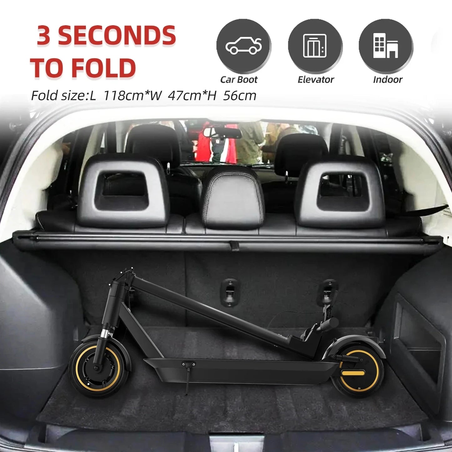 AOVOPRO Ledpad Esmax Electric Scooter Foldable 500W