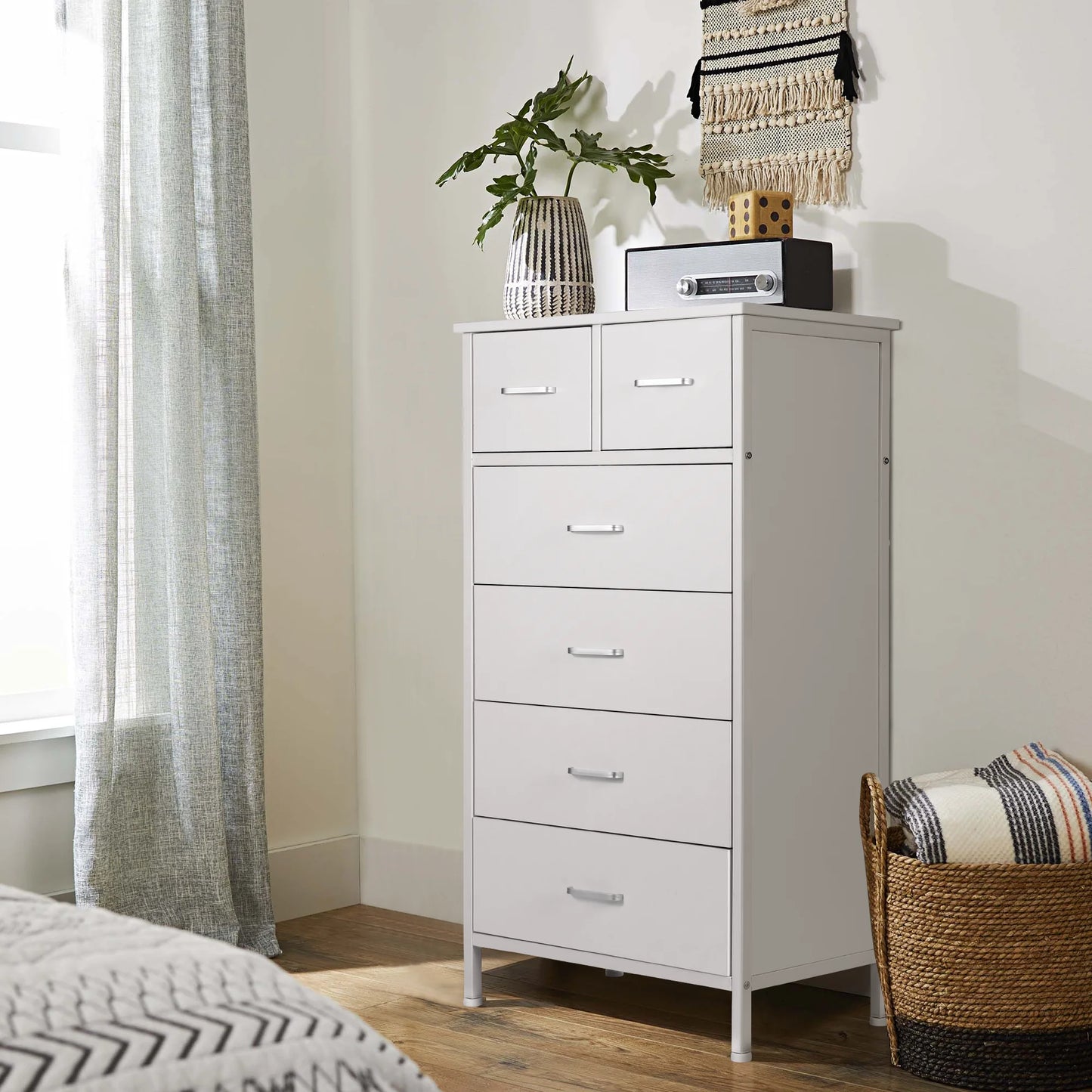 6 Drawer Storage Cabinet Dresser with steel frame