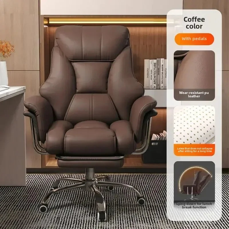 Boss Chair, Home Office Computer Comfortable Sofa, Study Room Can Lie Down and Rotate