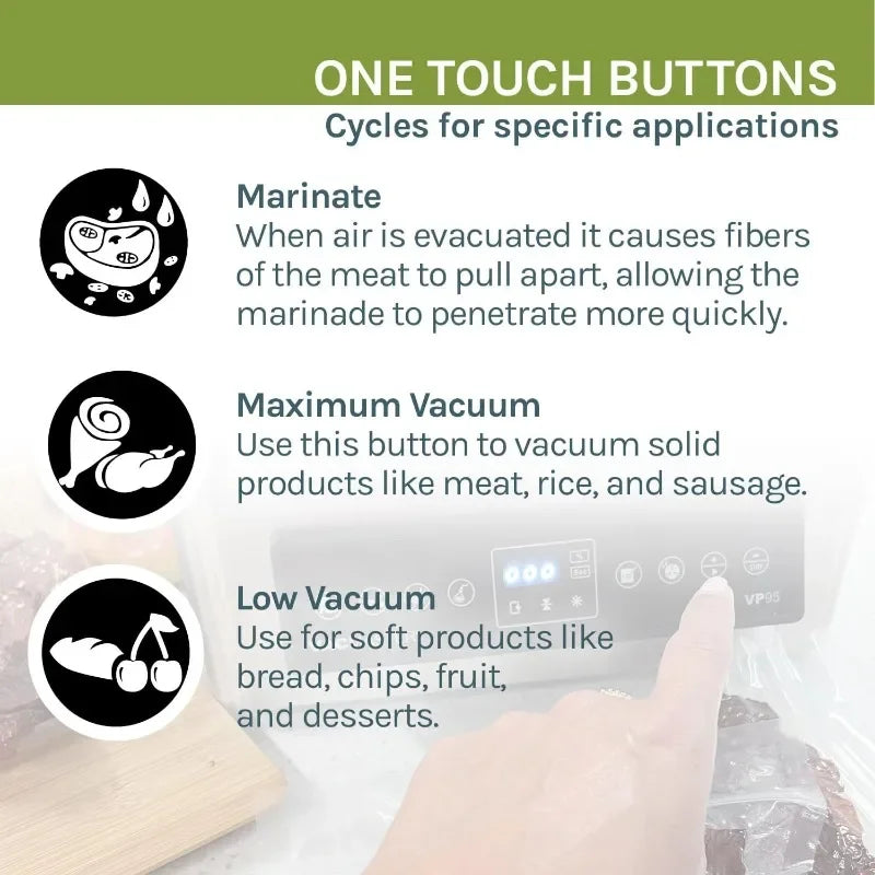 VacMaster VP95 Chamber Vacuum Sealer with Industrial Oil Pump.Catering, Sous Vide. Great for Dry Goods, Liquids and Marinades.