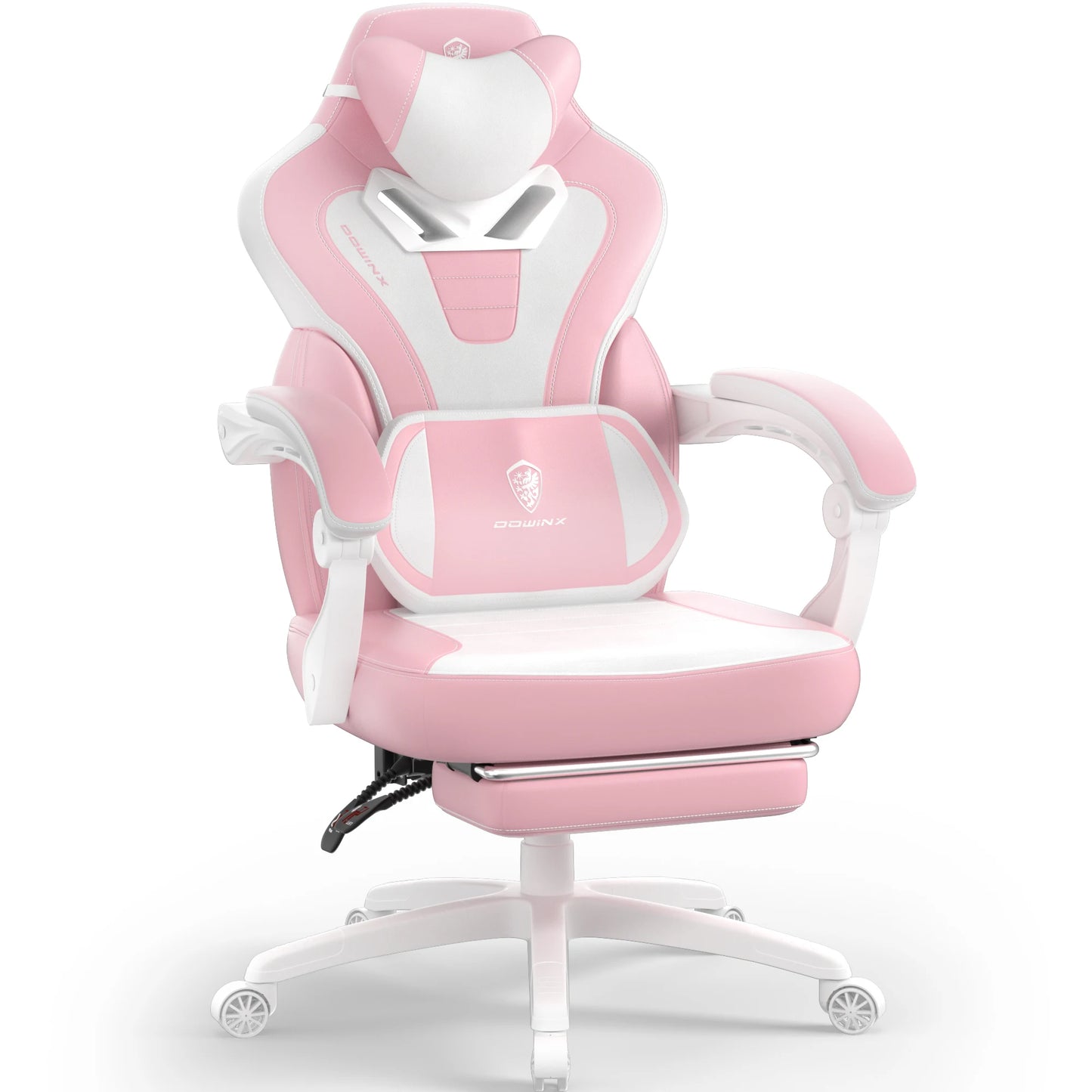 Dowinx Fabric Gaming Chair with Footrest Big and Tall Design for Heavy People Computer PC Gamer Chair for Adults