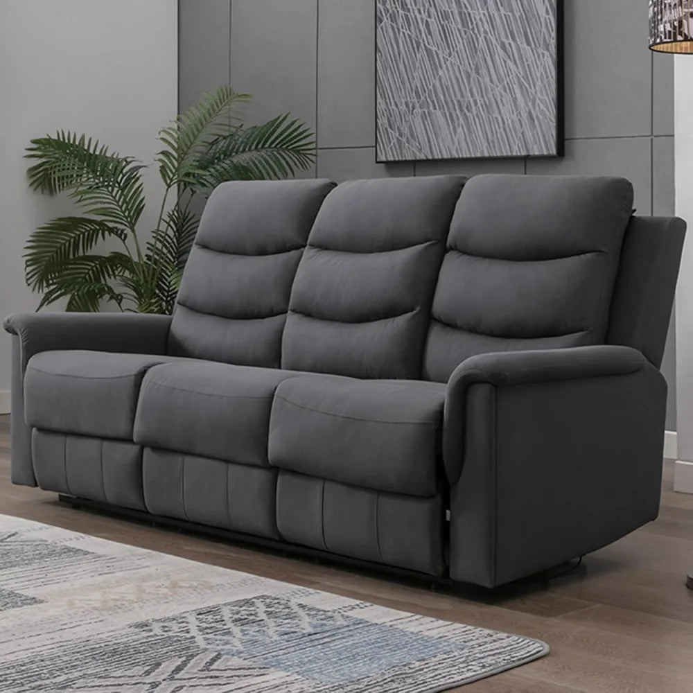 Recliner Sofa,3-Seater Adjustable Living Room Sofa with Flip Middle Backrest,Home Theater Seating Couch,Modern Convertible Couch