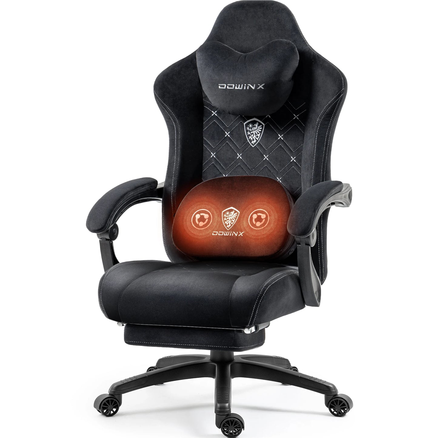 Dowinx Heated Massage Gaming Chair With Lumbar Support