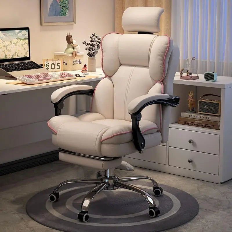 Executive Office Chair with Foot Rest Big and Tall Brown