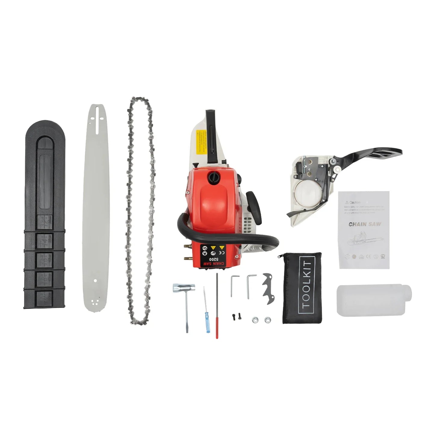 20 Inches 52CC Gasoline Chain Saw Gas-Powered Cordless Chainsaw for Cutting Wood Garden Tools
