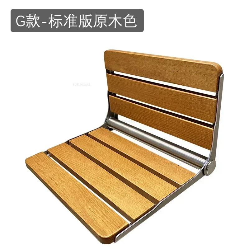 Creative Wall-mounted Bathroom Seats Shower Chair Luxury Toilet Barrier-free Bath Chair Home Folding Plastic Shoe Changing Stool
