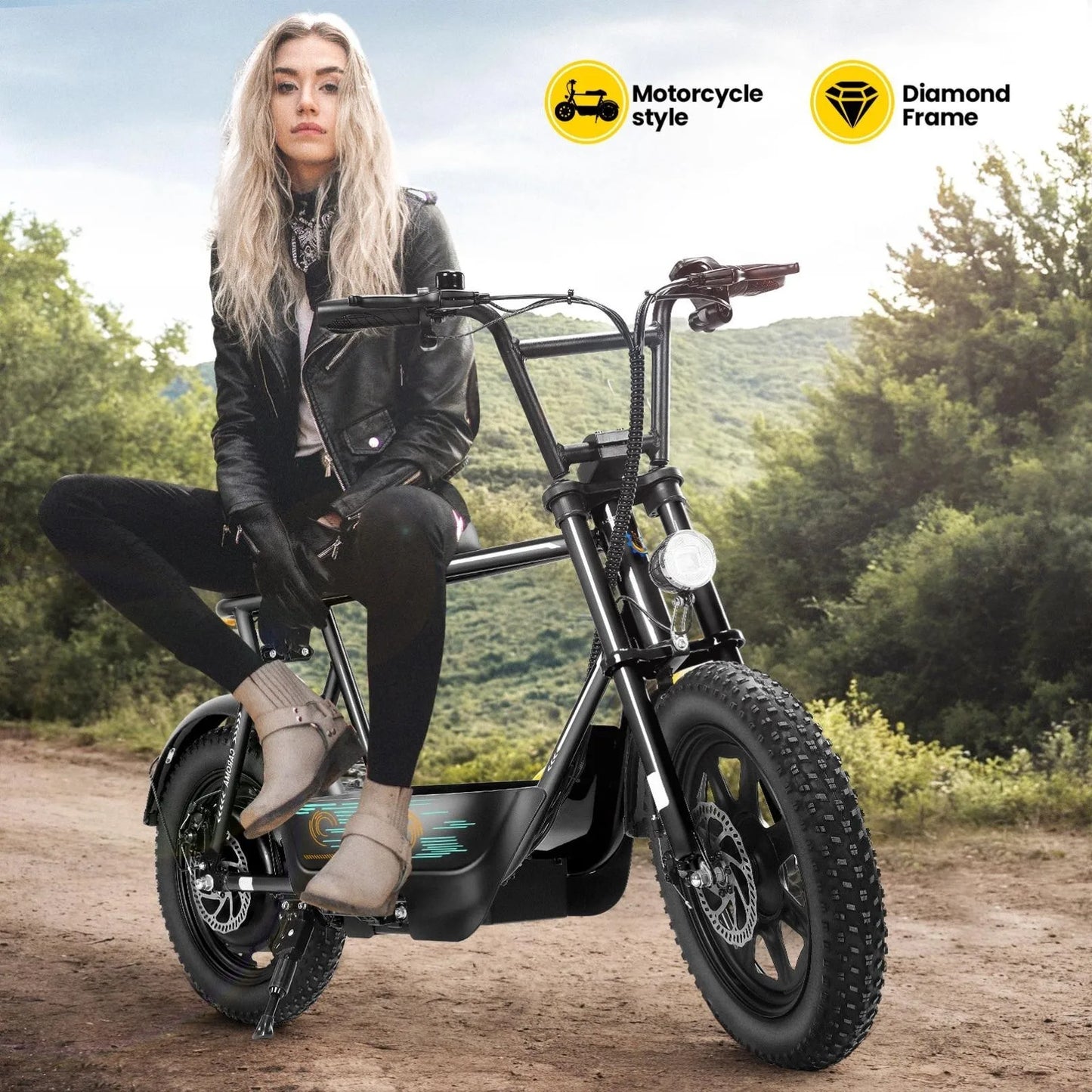 CAROMA Peak 819W Electric Scooter With Seat All Terrain