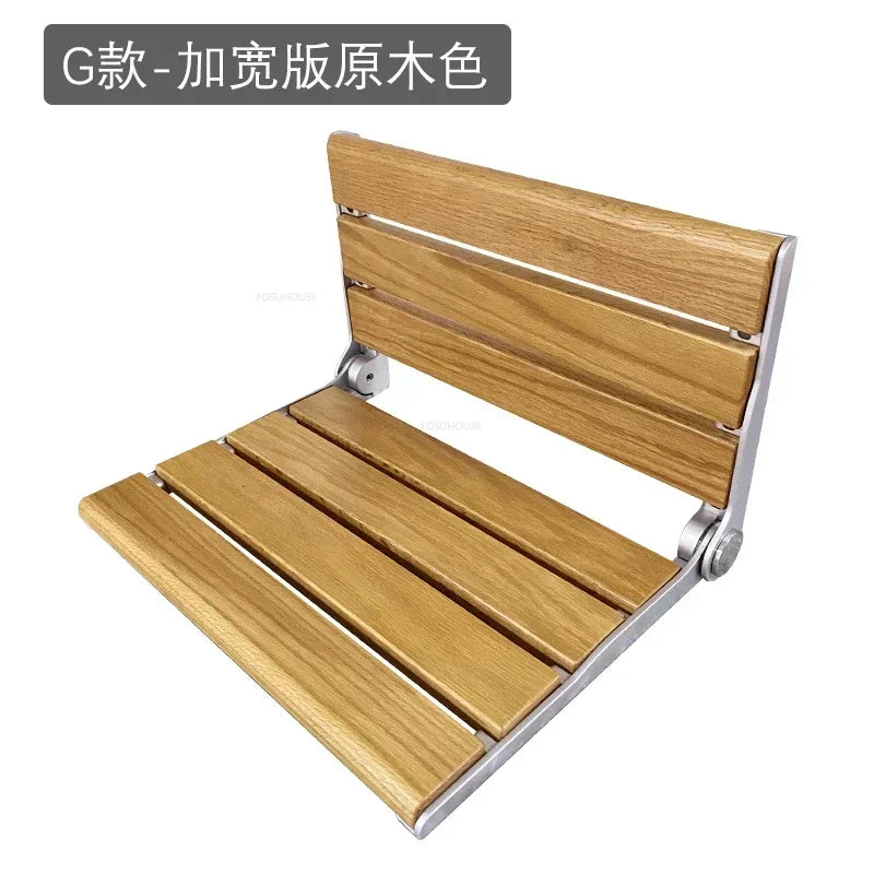 Creative Wall-mounted Bathroom Seats Shower Chair Luxury Toilet Barrier-free Bath Chair Home Folding Plastic Shoe Changing Stool