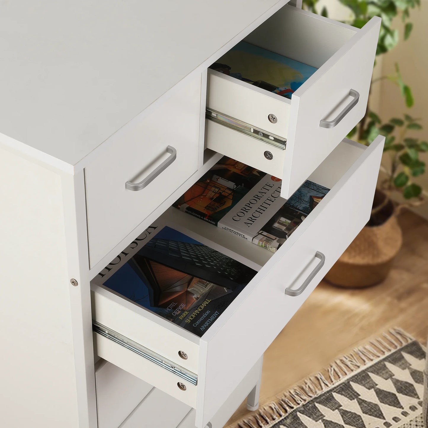 6 Drawer Storage Cabinet Dresser with steel frame