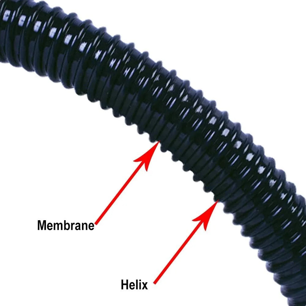 Non Kink, Corrugated, Flexible PVC Water Garden Hose and Pond Tubing. Thick Wall. US/UL Sizing (2" Dia. x 100 ft)