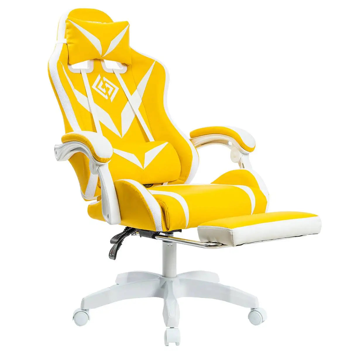 135 Degrees Gaming Chair with RGB Lights Bluetooth Speaker Ergonomic Swivel Recliner with 2 Point Massage