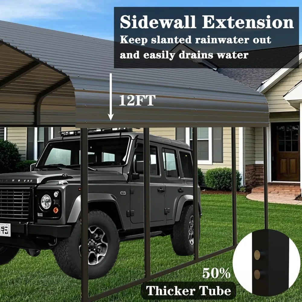 ANGDUO Heavy Duty Metal Carport Garage Canopy Shelter