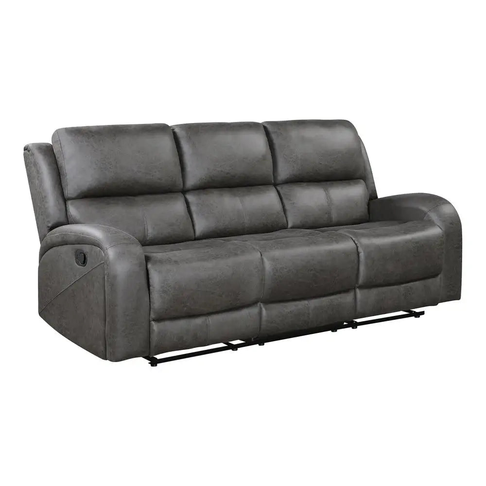 Transitional Dual Recliner Sofa with Plush Padding Home Theater Seating