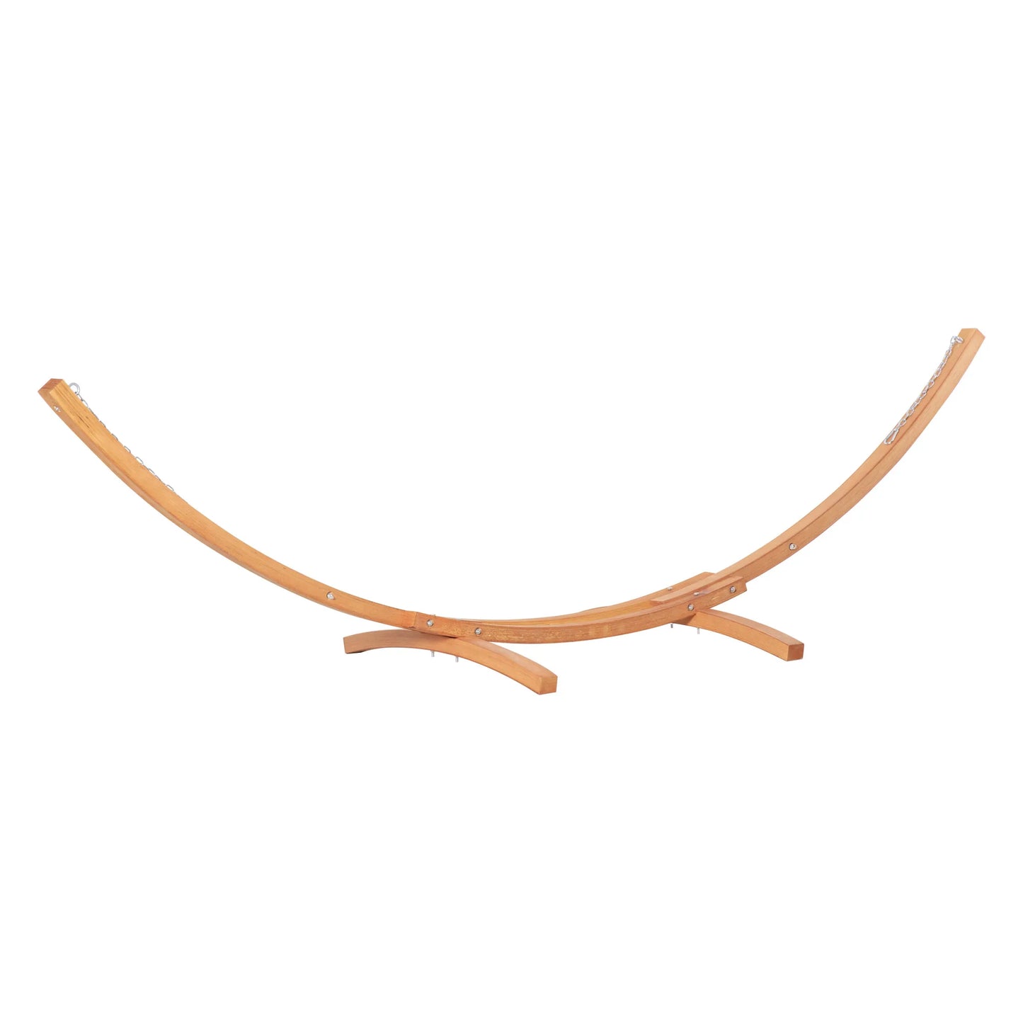 Outsunny 13' Hammock with Wood Stand for Indoor or Outdoor Cotton White