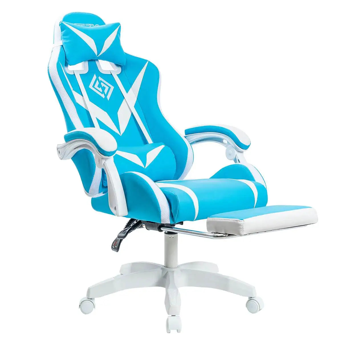 135 Degrees Gaming Chair with RGB Lights Bluetooth Speaker Ergonomic Swivel Recliner with 2 Point Massage