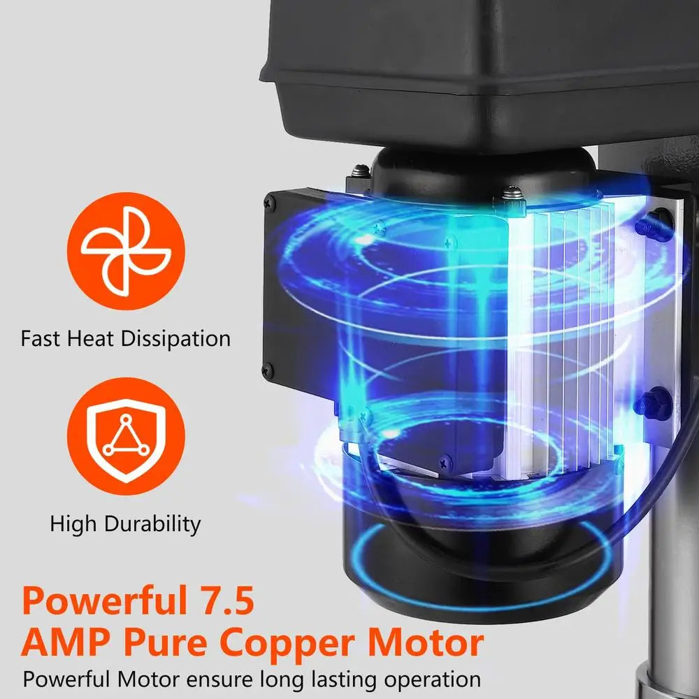 15 Inch Benchtop Drill Press 7.5 Amp Copper Motor Tool