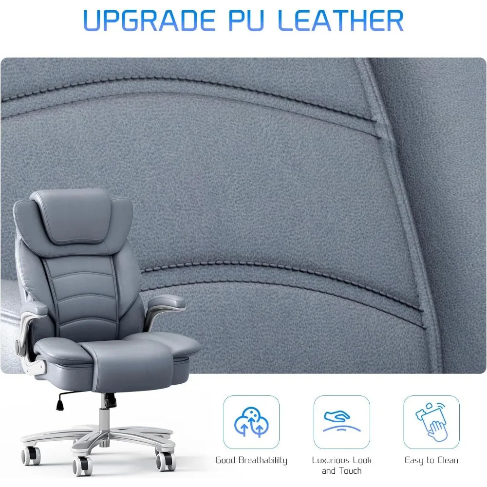 MKDK 400Lb Heavy Duty Ergonomic Office Chair With Flip Arms