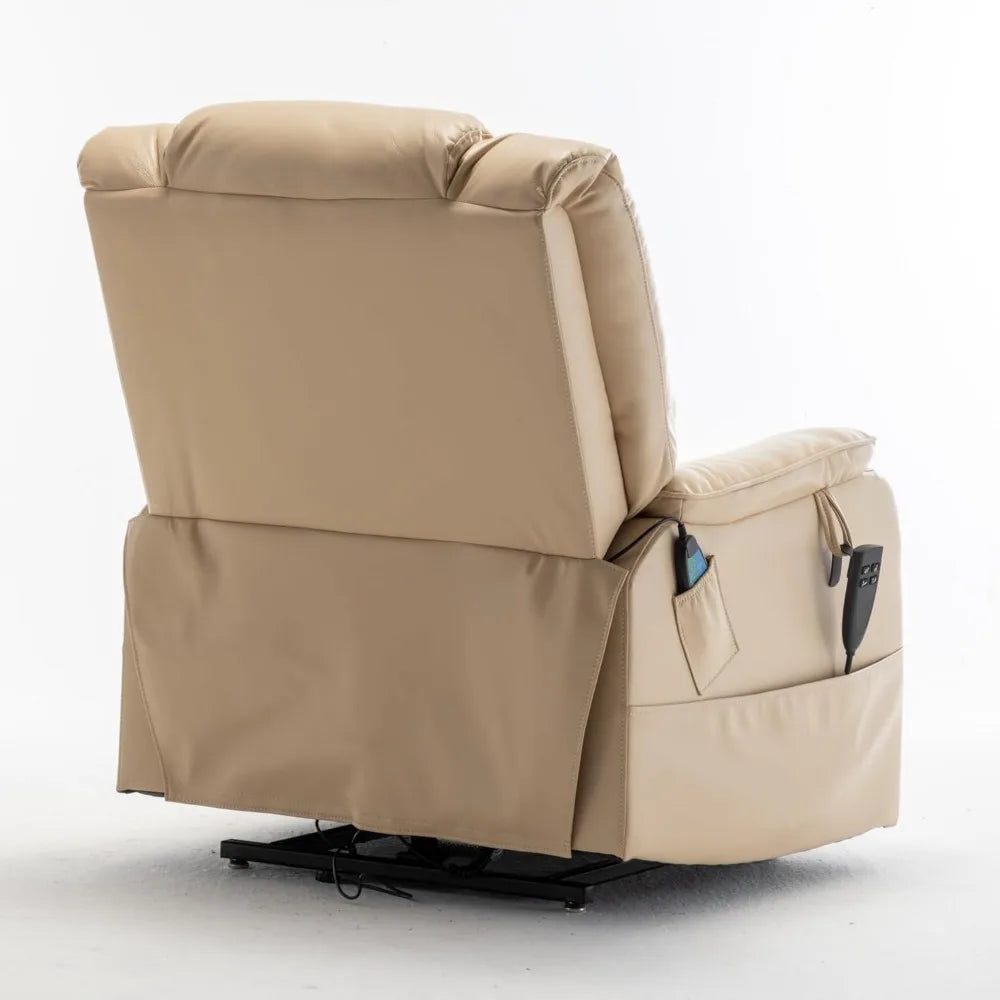 Oversized Power Lift Recliner Chair with 25" Extra-Wide Seat for Big Elderly Adults, 180 Degree Lay Flat Electric Lounge Sofa Ch