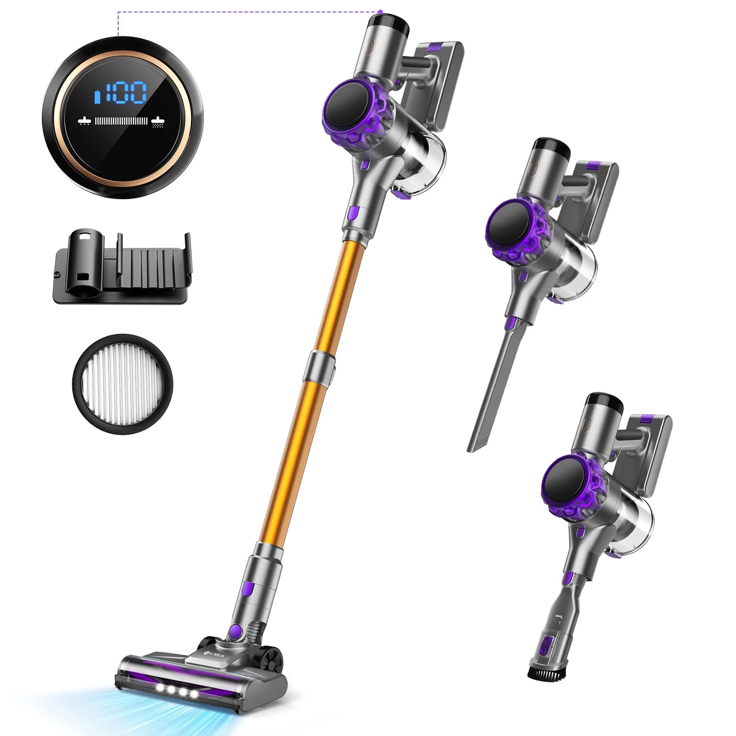 INSE YISORA Cordless Vacuum Cleaner 40Kpa 55 Minutes Runtime
