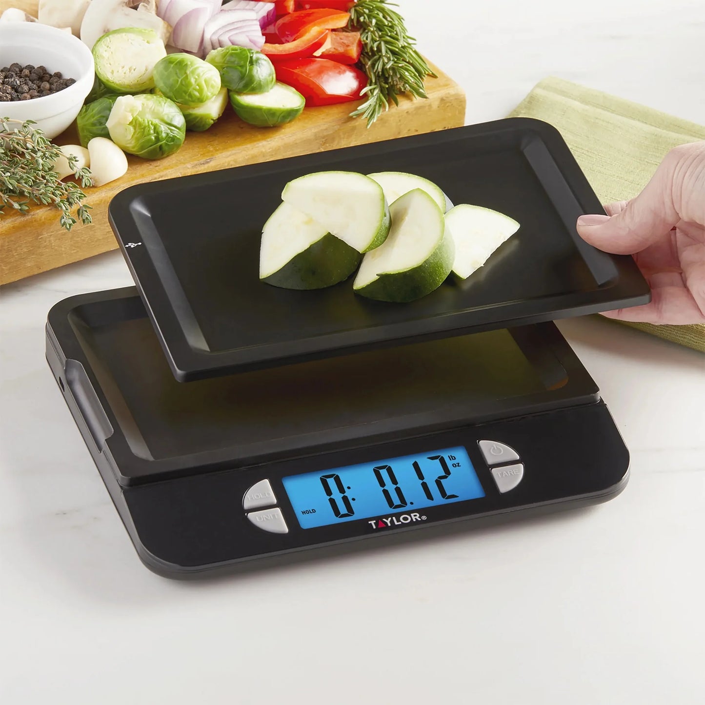 USB Rechargeable Precision Digital Kitchen Scale and Food Scale, 11 lb. Capacity Black