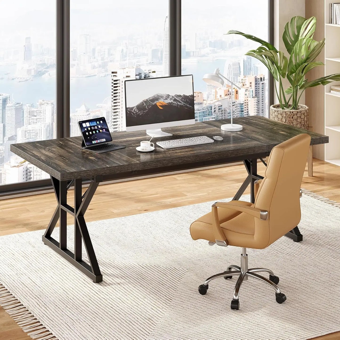 Little Tree Modern Executive Office Desk For Home Office