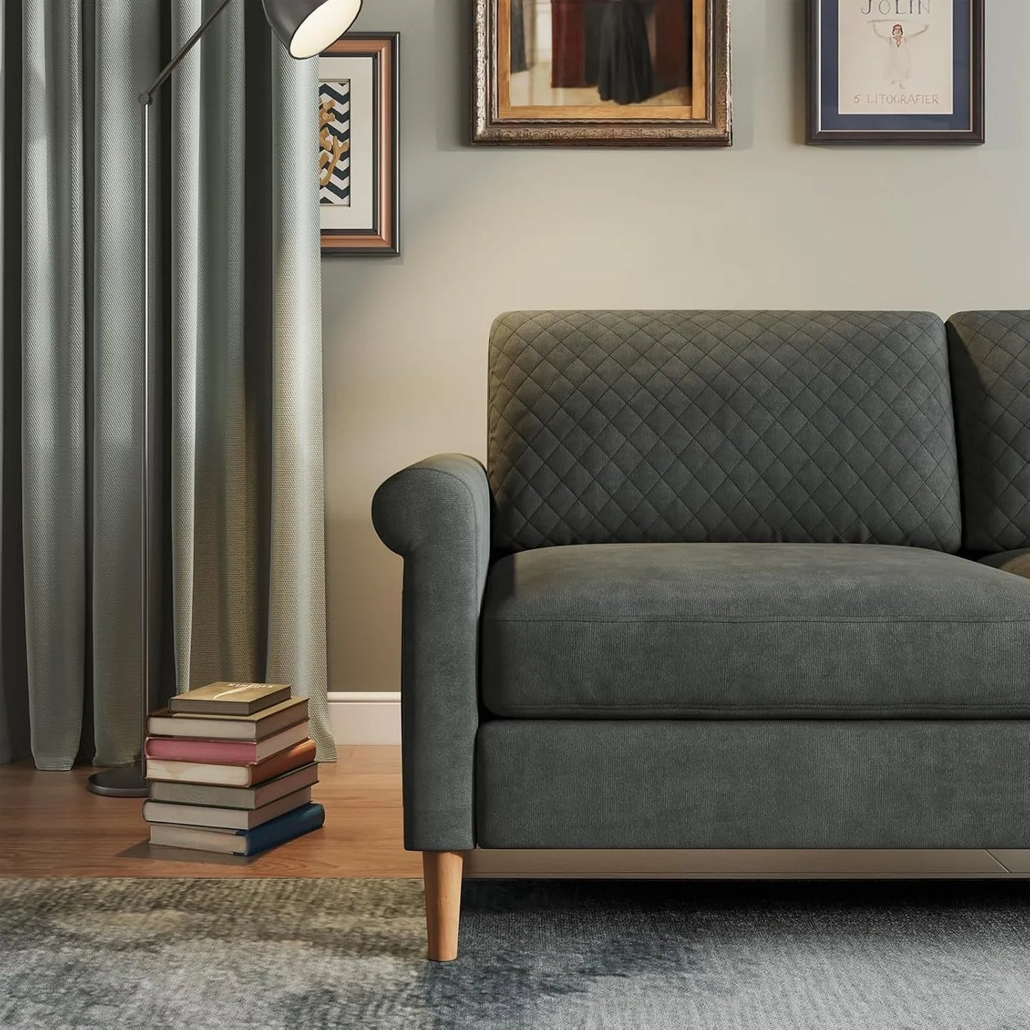 Vesgantti Mid Century Modern Loveseat Sofa For Living Room