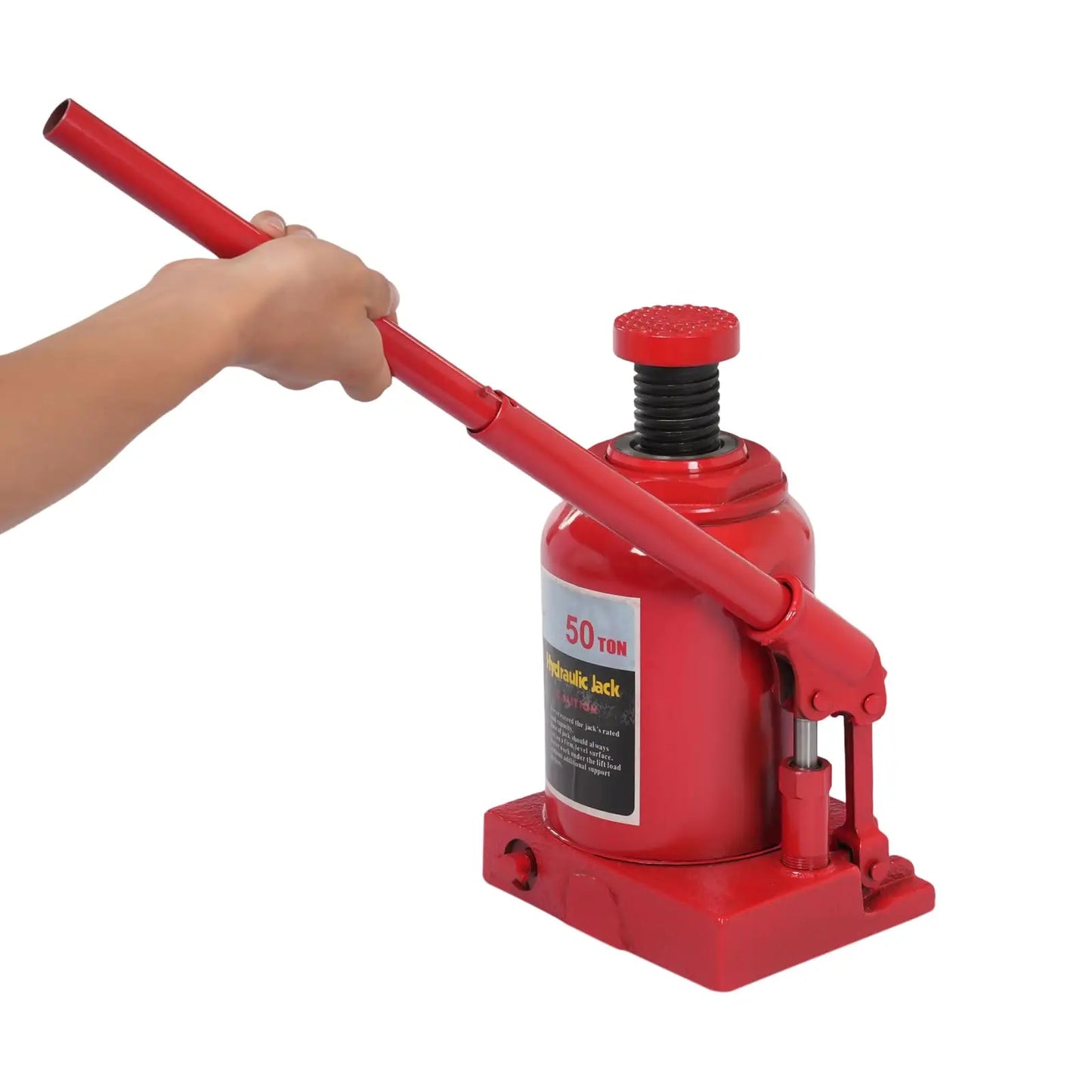 Hydraulic Welded Bottle Jack 30 Ton Capacity for Auto Repair and House Lift Red