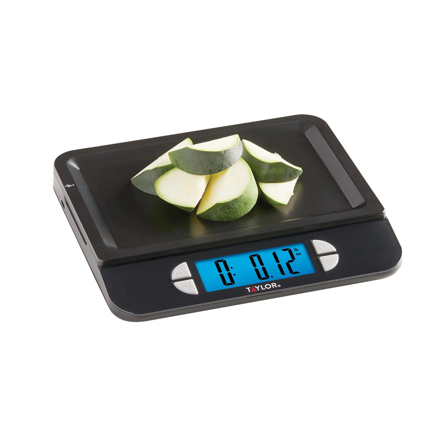 USB Rechargeable Precision Digital Kitchen Scale and Food Scale, 11 lb. Capacity Black
