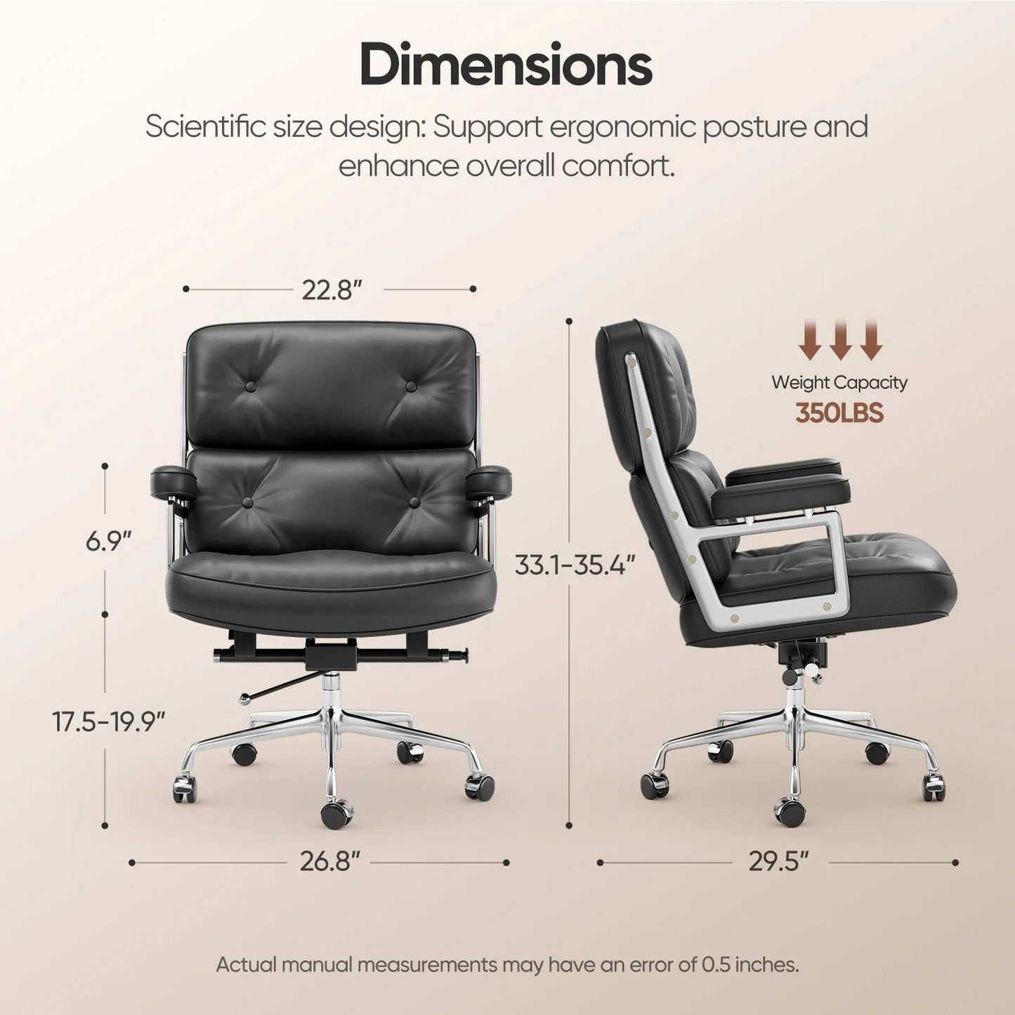 Furgle Genuine Leather Office Gaming Chair Ergonomic Swivel