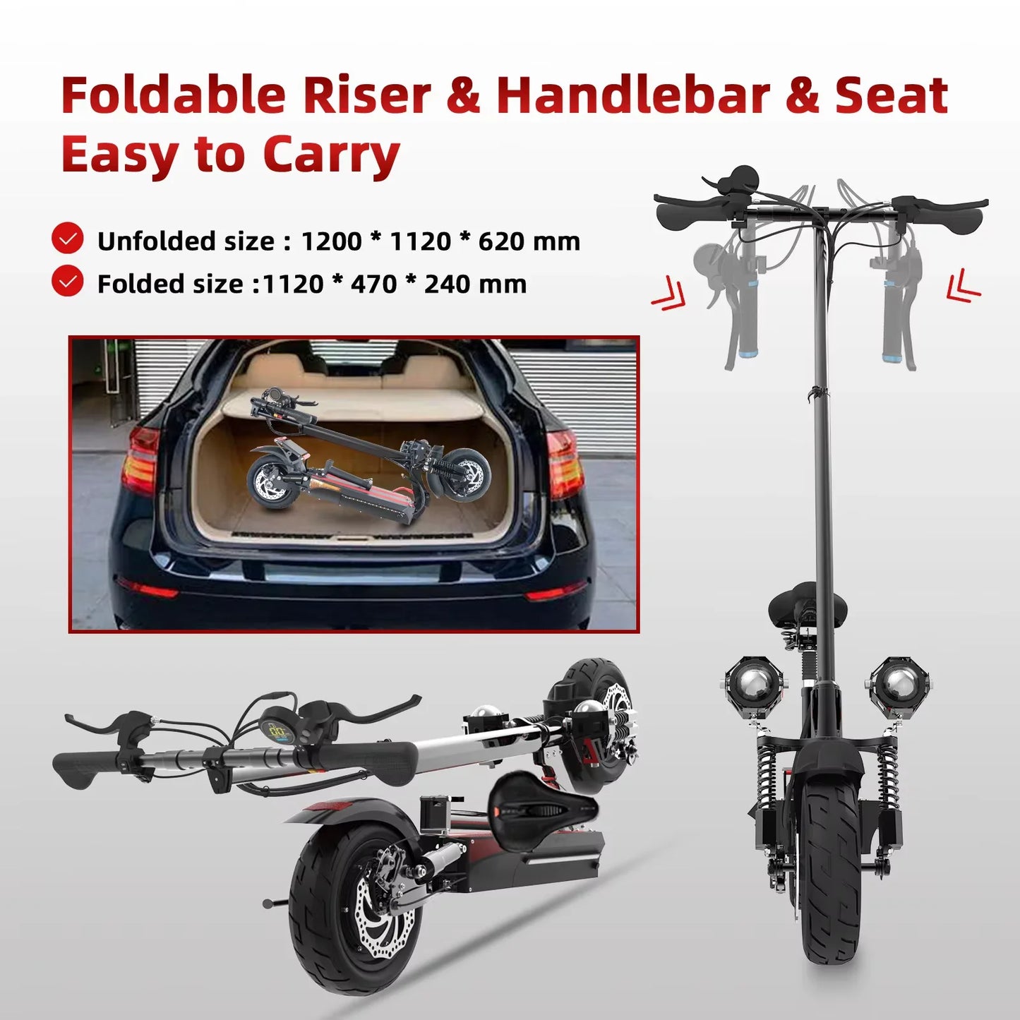 Hign Concerned Chemical SE500 Dual Motors Electric Scooter