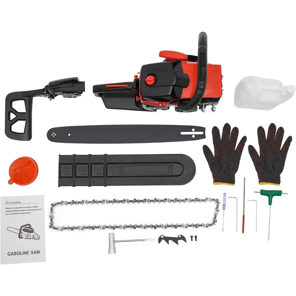 18 Inch Gas Chainsaw 58CC Gas Power Chain Saw Cordless Gas Powered Chainsaw Petrol Handheld Gasoline Chainsaws