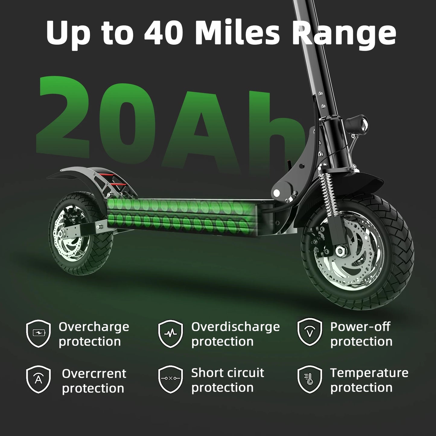 Jueshuai Outdoor Foldable Electric Scooter 1300W Long Range