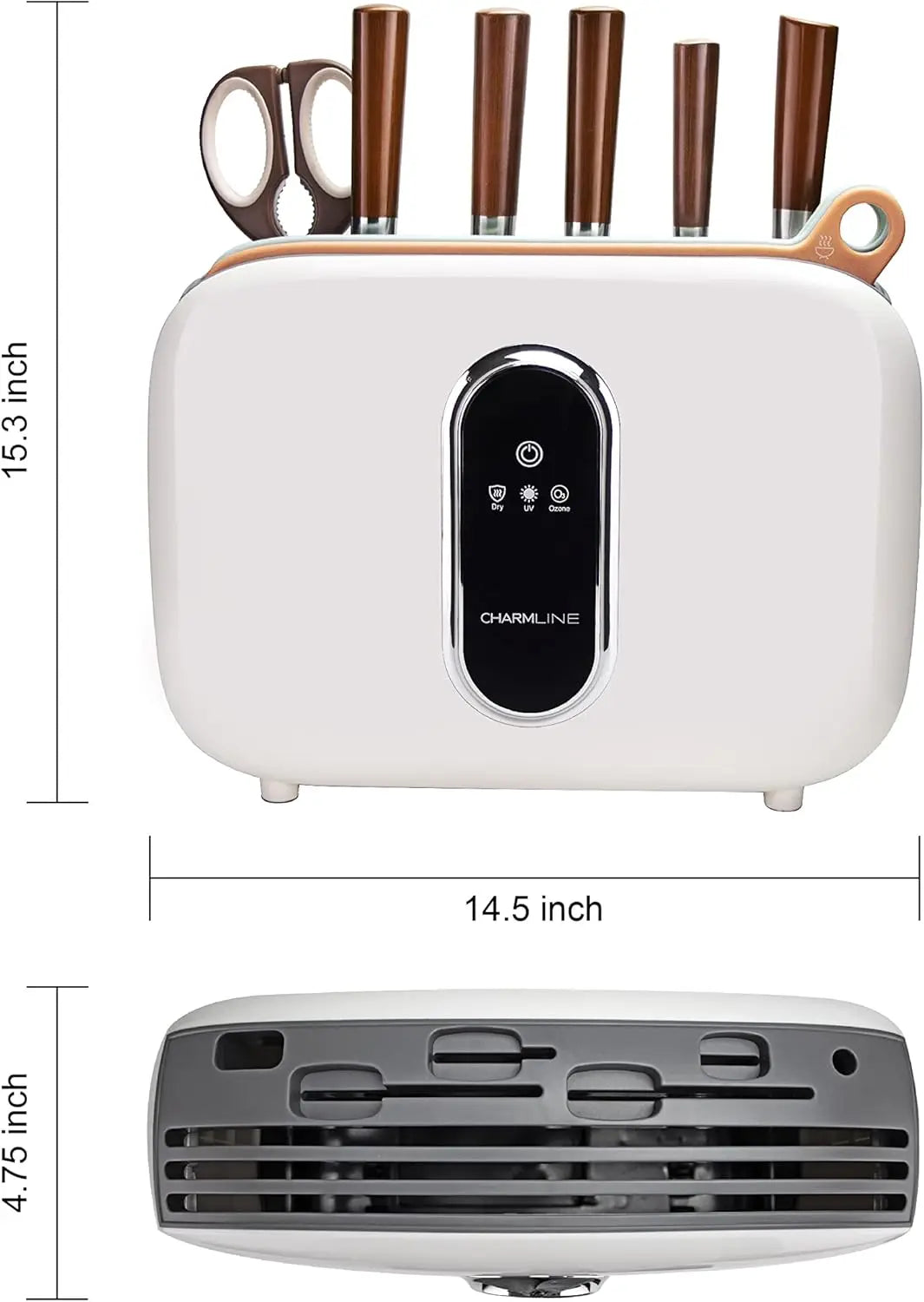 Smart Cutting Board and Knife Set with Holder, Double Cleaning and Drying Function,