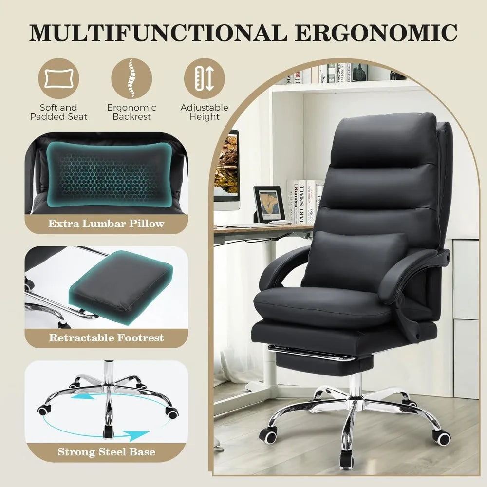 HUANZHUANG Ergonomic Big And Tall Office Chair With Pillow