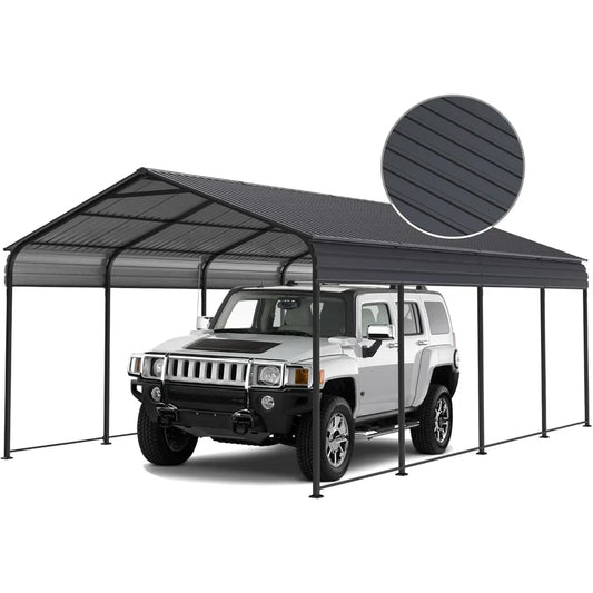 Carport With Galvanized Steel Roof Canopy Heavy Duty