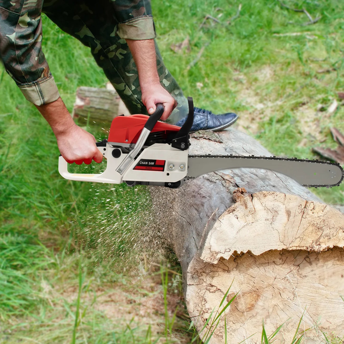 Gasoline Chainsaw 52CC 2 Stroke 2000W Handheld Pruning