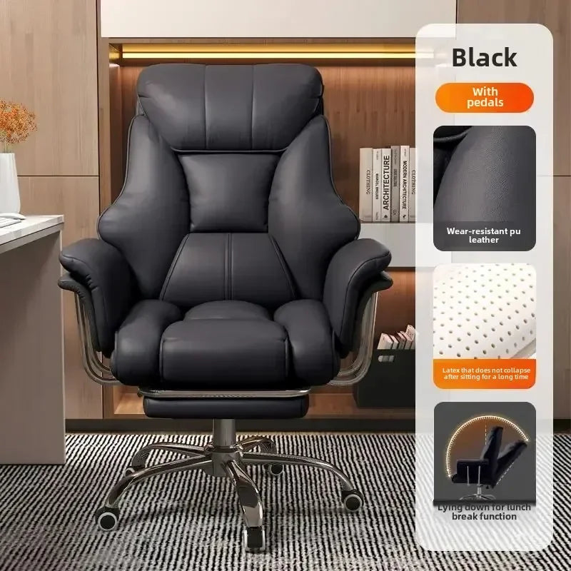 Boss Chair, Home Office Computer Comfortable Sofa, Study Room Can Lie Down and Rotate
