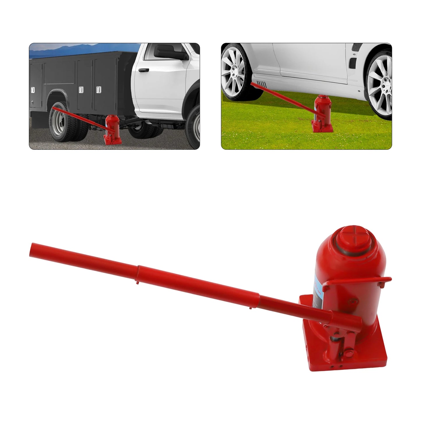 30/50 Ton Hydraulic Welded Bottle Jack Heavy Duty Red