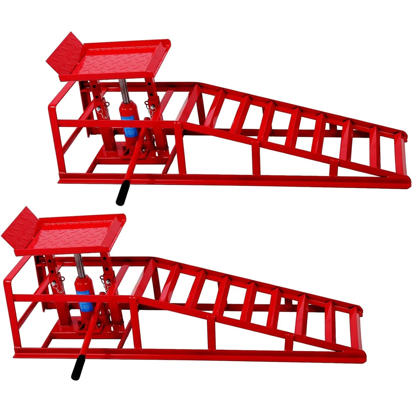2PCS Hydraulic Car Ramps 5T 10000lbs Steel Frame Lift