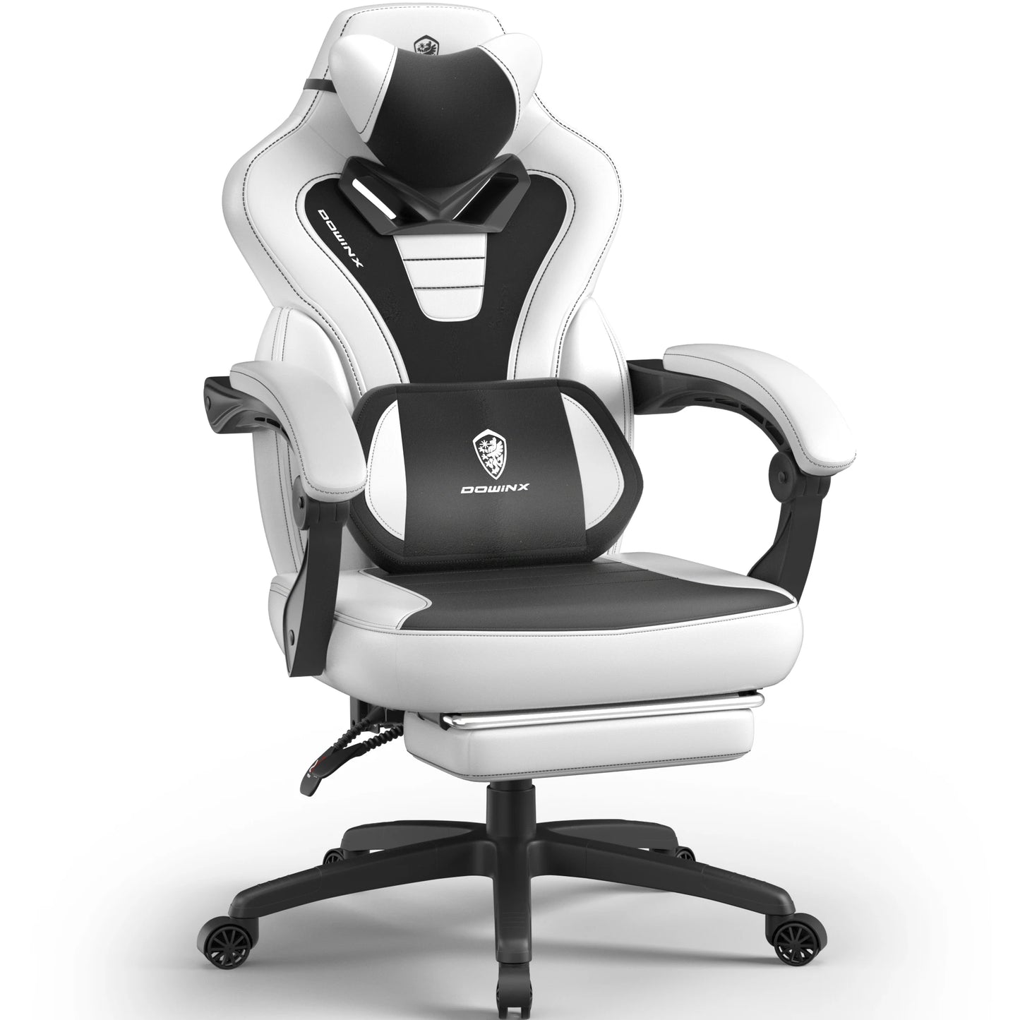 Dowinx Fabric Gaming Chair with Footrest Big and Tall Design for Heavy People Computer PC Gamer Chair for Adults