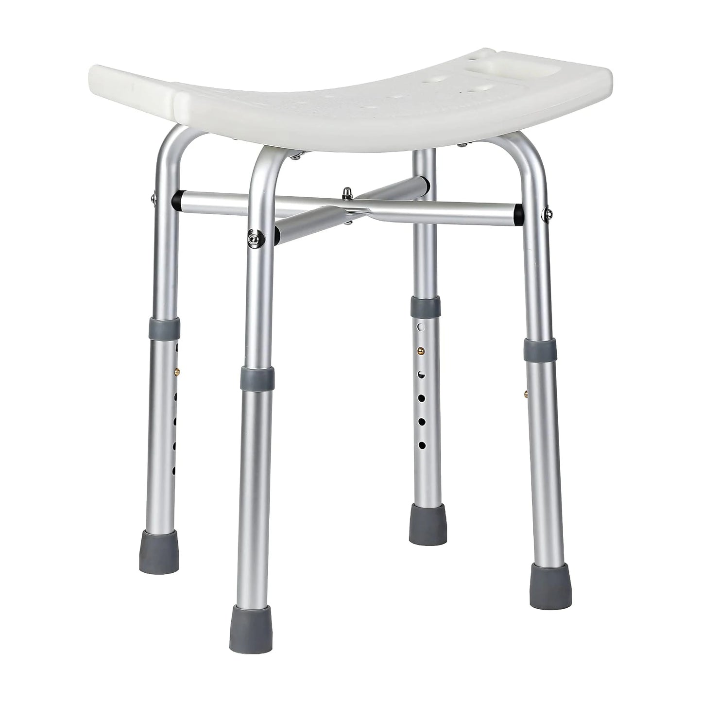 Shower Bench Shower Chair for Bathroom Bathtub with Adjustable Height X-Supports Legs, 350 lb Capacity Slip Resistant 
