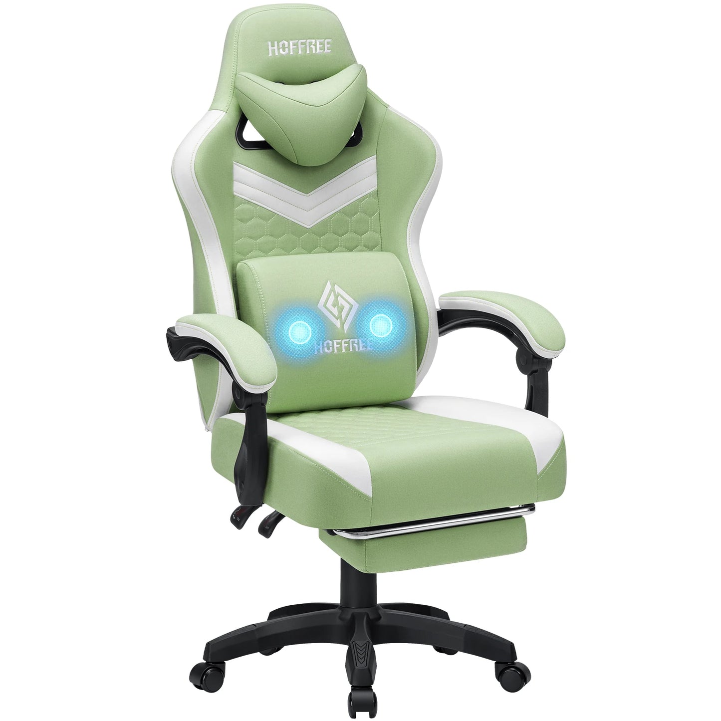 Ergonomic Office Chair With Footrest Bluetooth Massager