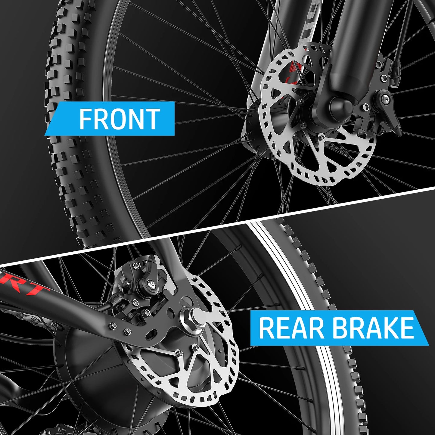 Max Speed Electric Mountain Bike Fat Tire 1000W Off Road