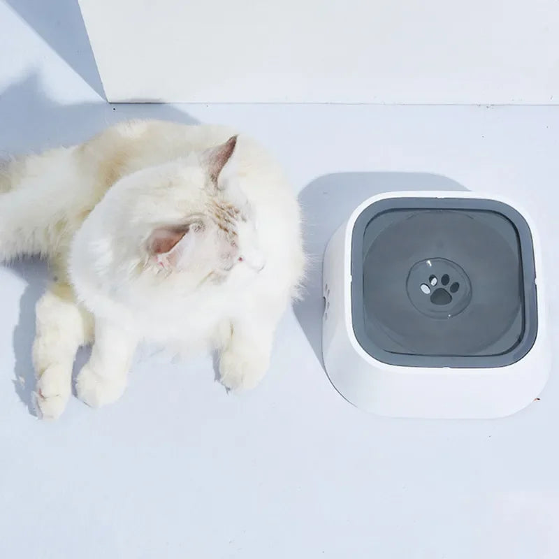 1.5L Dog Drinking Water Bowls Floating Non-Wetting Mouth Cat